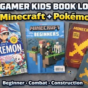 Minecraft & Pokémon Book Lot | Beginner Guides + Combat & Building Gaming Books